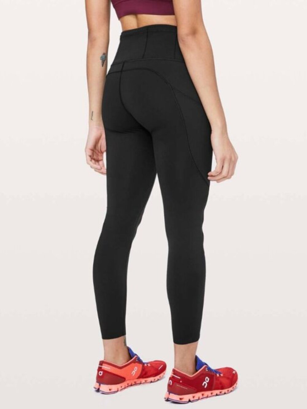 Lululemon Fast & Free 7/8 Tight *Non-Reflective Nulux 25" Black Women's 4
